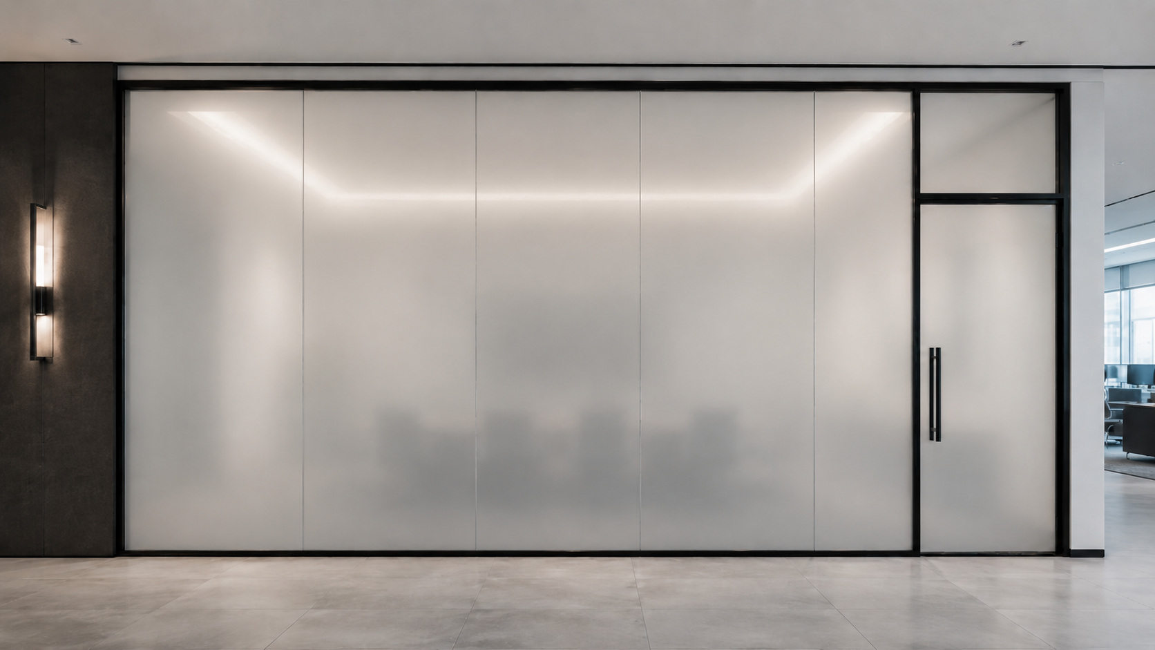 Private frosted boardroom glass state
